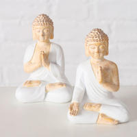 BUDHA - biela/béžová, plast (6/4,5/8,5cm)