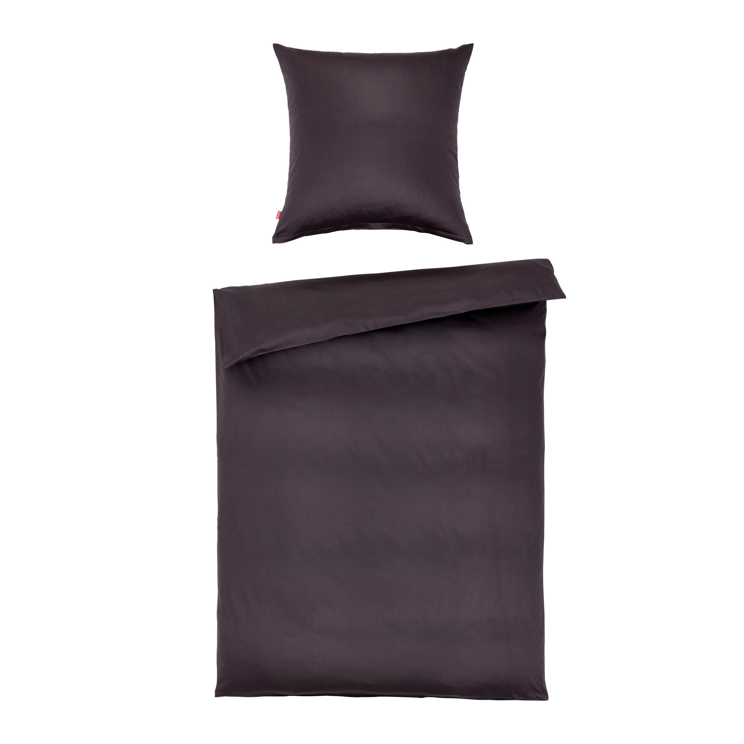 BETTWÄSCHE Makosatin 135/200 cm  - Anthrazit, Basics, Textil (135/200cm) - Fleuresse