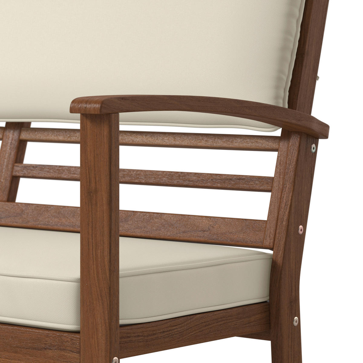 LOUNGEGARNITUR   80/50/33 cm Akazie vollmassiv  - Taupe/Naturfarben, MODERN, Holz/Wellpappe (80/50/33cm) - Ambia Garden
