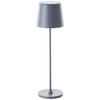 AKKU-TISCHLEUCHTE Kaami 10/37 cm   - Grau, Basics, Kunststoff/Metall (10/37cm) - Brilliant
