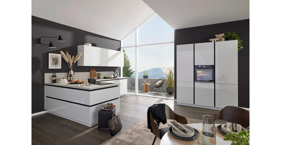 EINBAUKÜCHE   - Weiß, Design, Holzwerkstoff - Novel