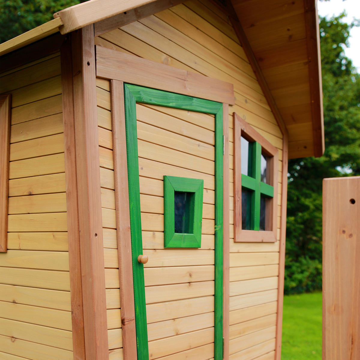 SPIELHAUS 264/203/177 cm  - Braun/Grau, KONVENTIONELL, Holz/Kunststoff (264/203/177cm) - Ambia Garden
