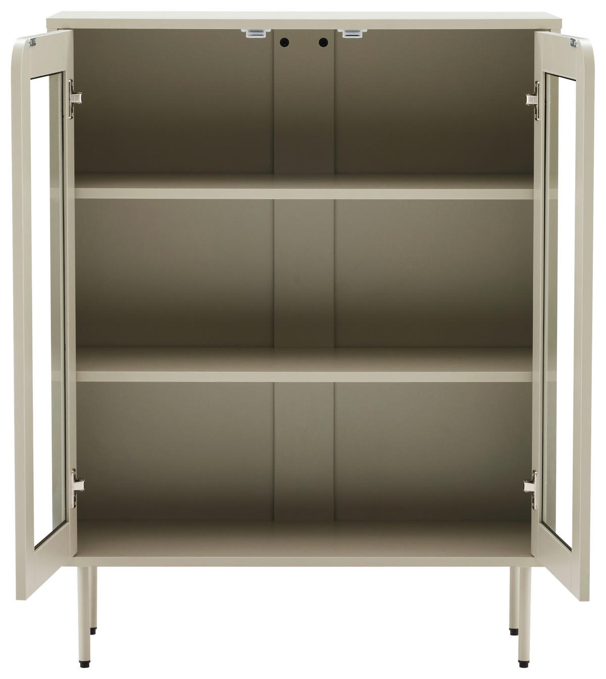 VITRINE  in Seidengrau  - Seidengrau, Design, Glas/Holzwerkstoff (80/103/35cm) - Xora