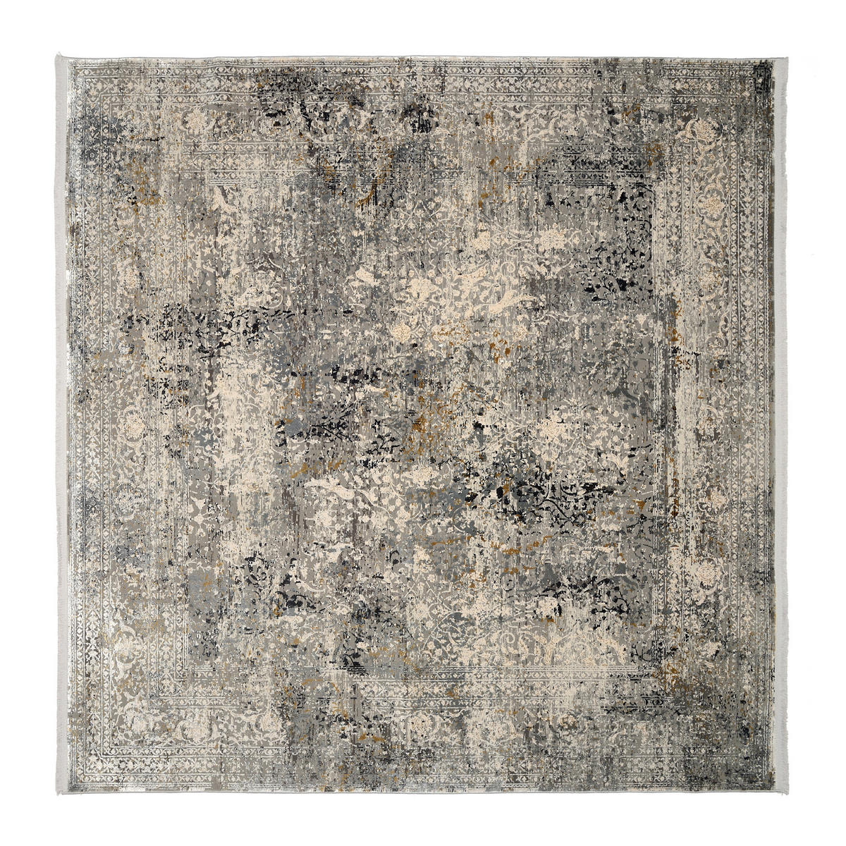 WEBTEPPICH 240/240 cm Avignon Grau, Hellgrau, Dunkelgrau  - Dunkelgrau/Hellgrau, Design, Textil (240/240cm) - Dieter Knoll