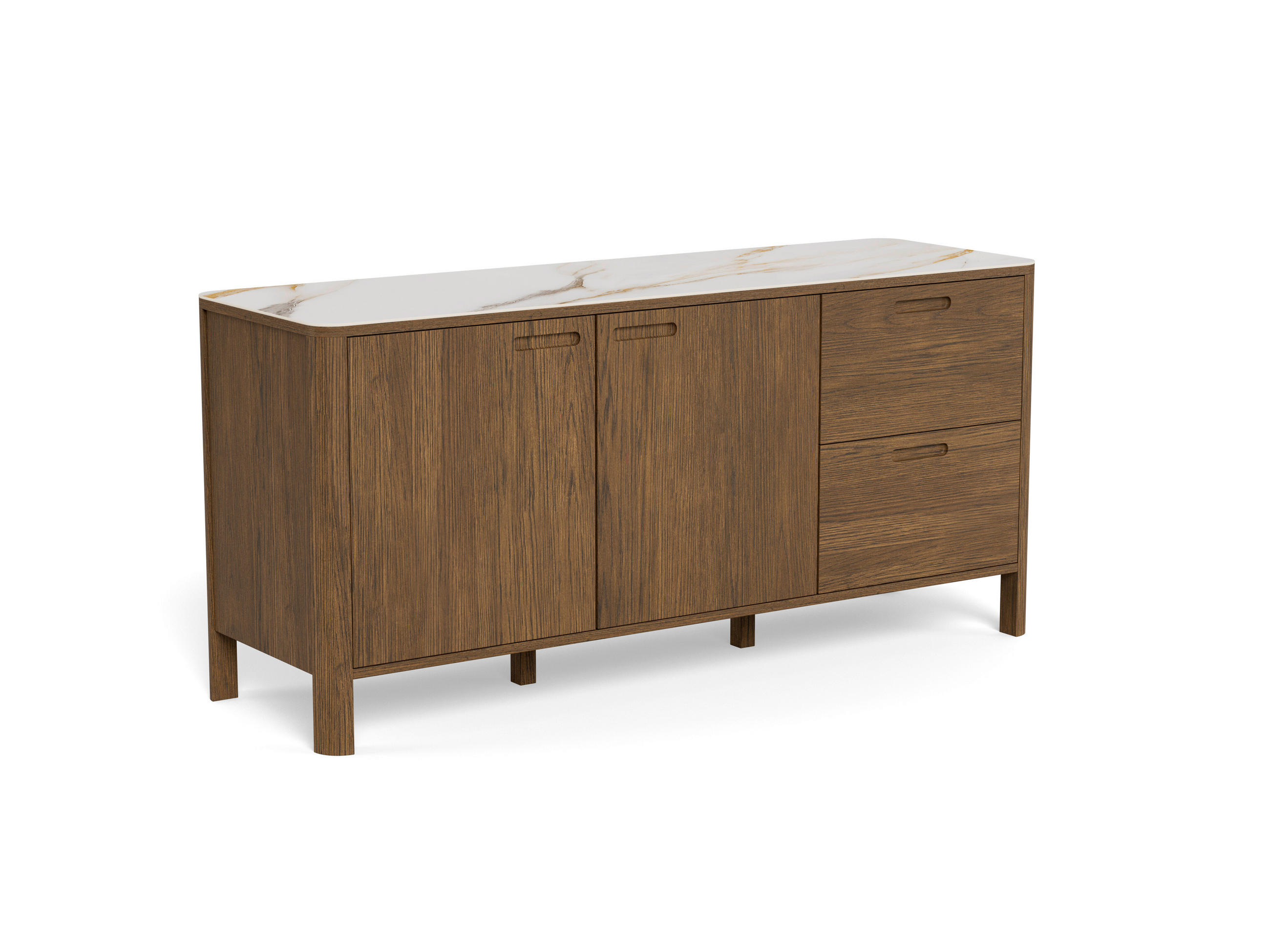 Mid.you Anrichte Southampton Braun, Creme 160x75x40 cm
