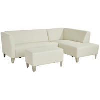 GARTENSET Lederlook  - Hellgelb, Design, Textil (230/164cm) - Livetastic