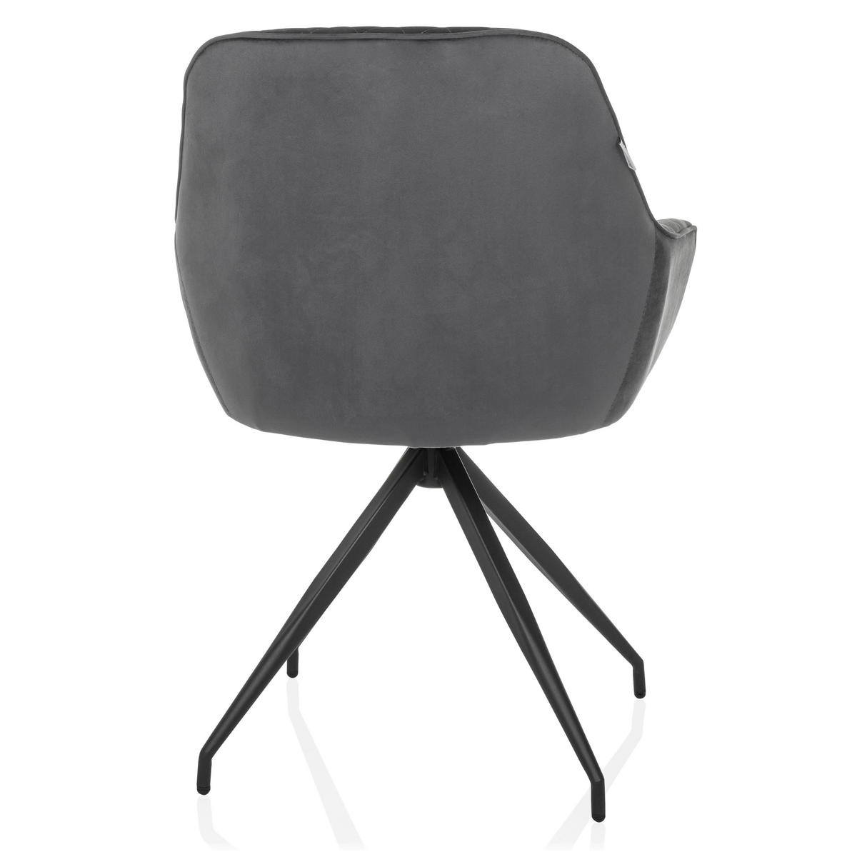 ARMLEHNSTUHL  in  - Schwarz/Grau, MODERN, Textil/Metall (58/87/57cm) - MID.YOU