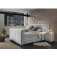 BOXSPRINGBETT 180/200 cm  in Silberfarben  - Silberfarben, KONVENTIONELL, Textil (180/200cm) - Carryhome