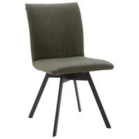 STUHL - Dunkelgrün/Schwarz, KONVENTIONELL, Textil/Metall (60/91/61cm) - Valnatura