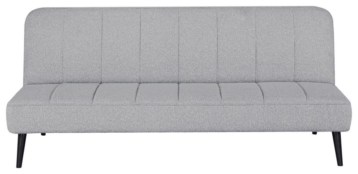 SCHLAFSOFA in Frottier Grau  - Schwarz/Grau, Design, Holz/Textil (192/82/90cm) - Livetastic