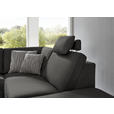ECKSOFA Latina in Mikrofaser Anthrazit  275/242 cm  - Anthrazit/Alufarben, Design, Textil/Metall (275/242cm) - Dieter Knoll