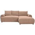 ECKSOFA Altrosa Webstoff  - Schwarz/Altrosa, MODERN, Kunststoff/Textil (265/175cm) - Carryhome