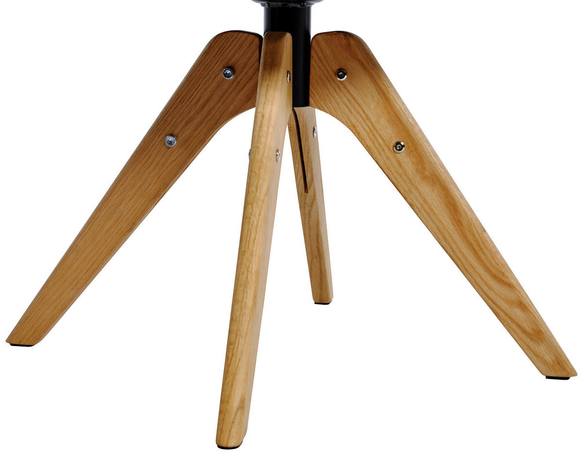 STUHL  in Webstoff  - Eichefarben/Hellgrau, Modern, Holz/Kunststoff (57/62/91cm) - Livetastic