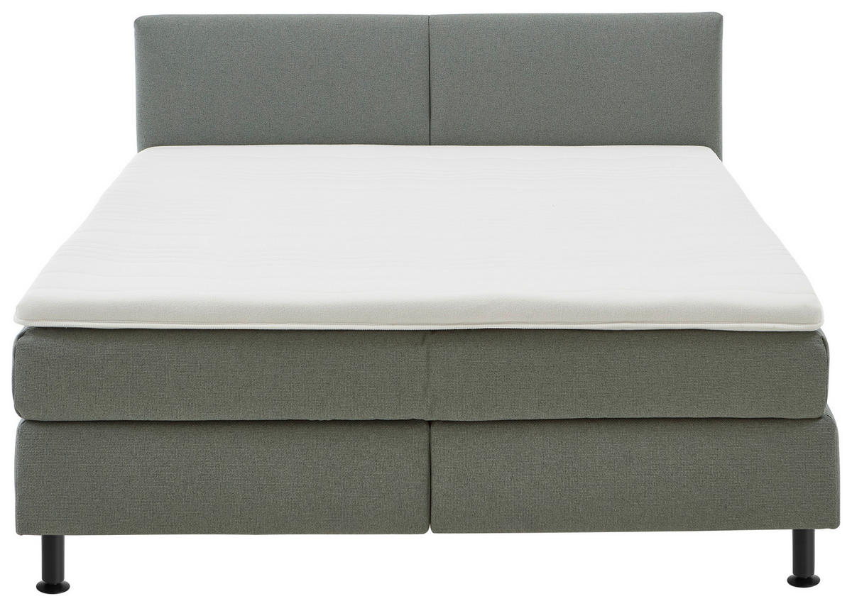 POSTELJA BOXSPRING   x  , žajbljevo zelena  - črna/žajbljevo zelena, Design, kovina (180/200cm) - Beldomo - Sleep