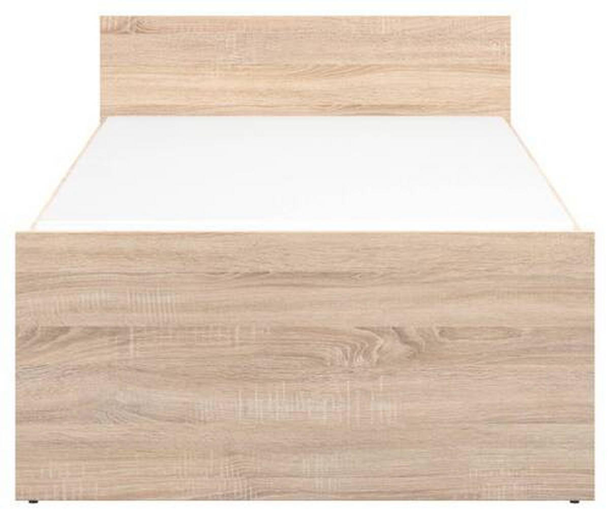 POSTELJA 90 cm   x 200 cm  , les, leseni material hrast sonoma  - hrast sonoma, Moderno, leseni material/les (90/200cm) - MID.YOU