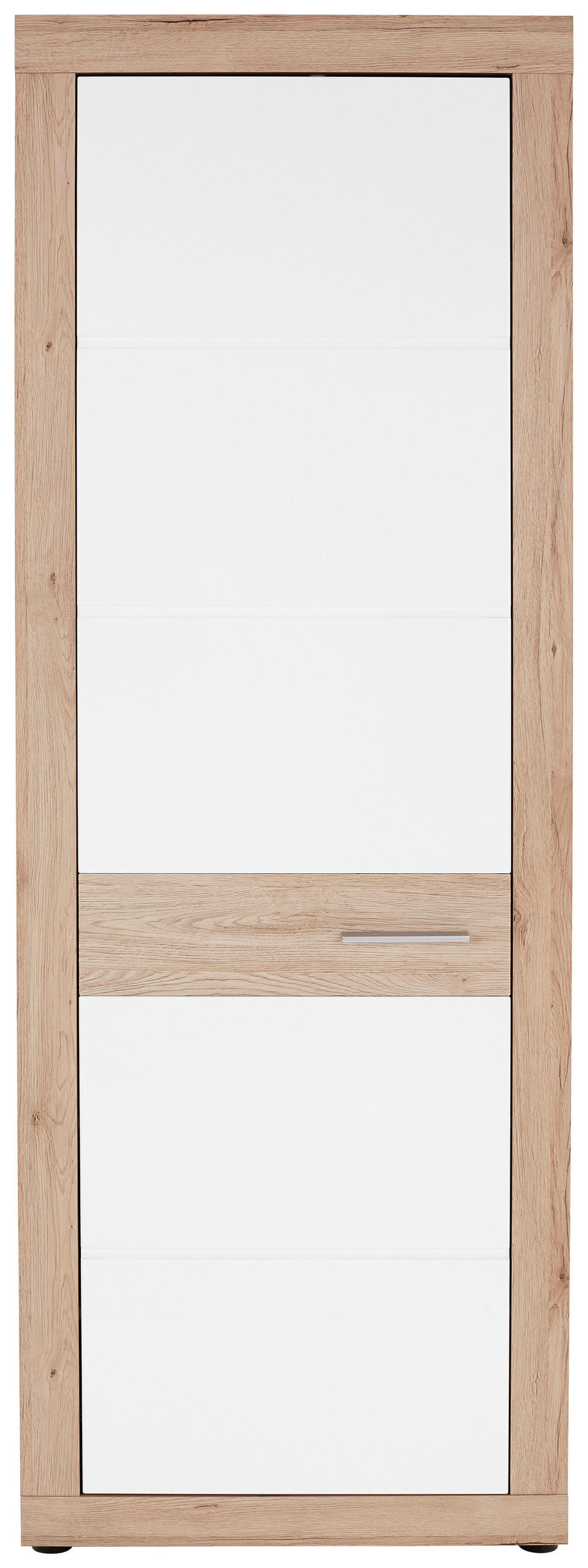 GARDEROBNA OMARA bela, barve hrasta - barve kroma/barve hrasta, Konvencionalno, umetna masa/leseni material (65/196,8/36cm) - Xora