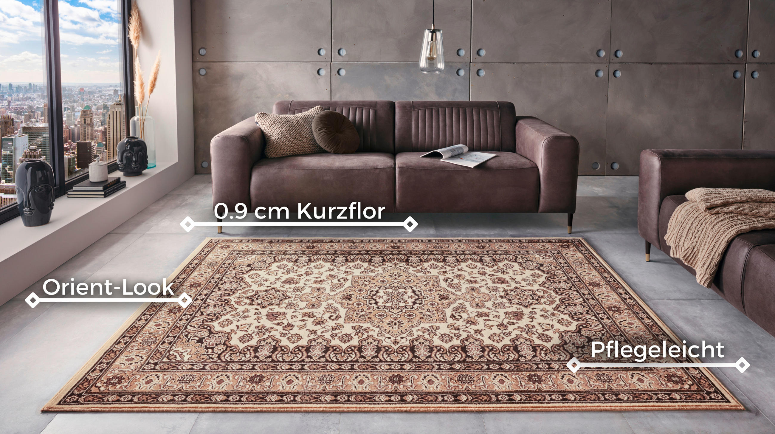 ORIENTTEPPICH 160/230 cm Mirkan Multicolor, Beige  - Beige/Multicolor, Basics, Kunststoff/Textil (160/230cm) - Novel