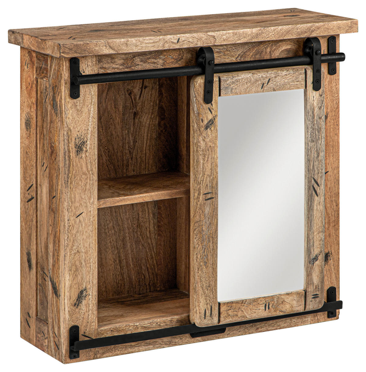 ZRCADLOVÁ SKŘÍŇKA, medová, medová, 68/64/23 cm - medová, Moderní, dřevo/sklo (68/64/23cm) - Livetastic