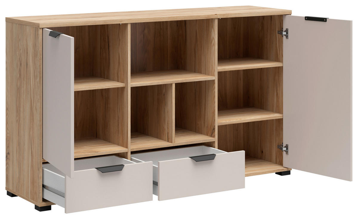 SIDEBOARD  153/90,5/40 cm 2 Schublade(n)  - Kaschmir/Eichefarben, Basics, Holzwerkstoff/Kunststoff (153/90,5/40cm) - Milino