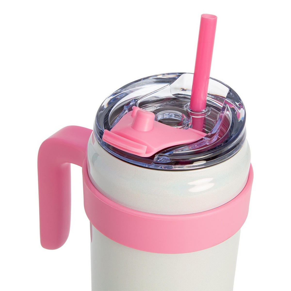 THERMOBECHER Paris Hilton 1 L  - Pink/Weiß, Basics, Kunststoff/Metall (1180ml) - Paris Hilton