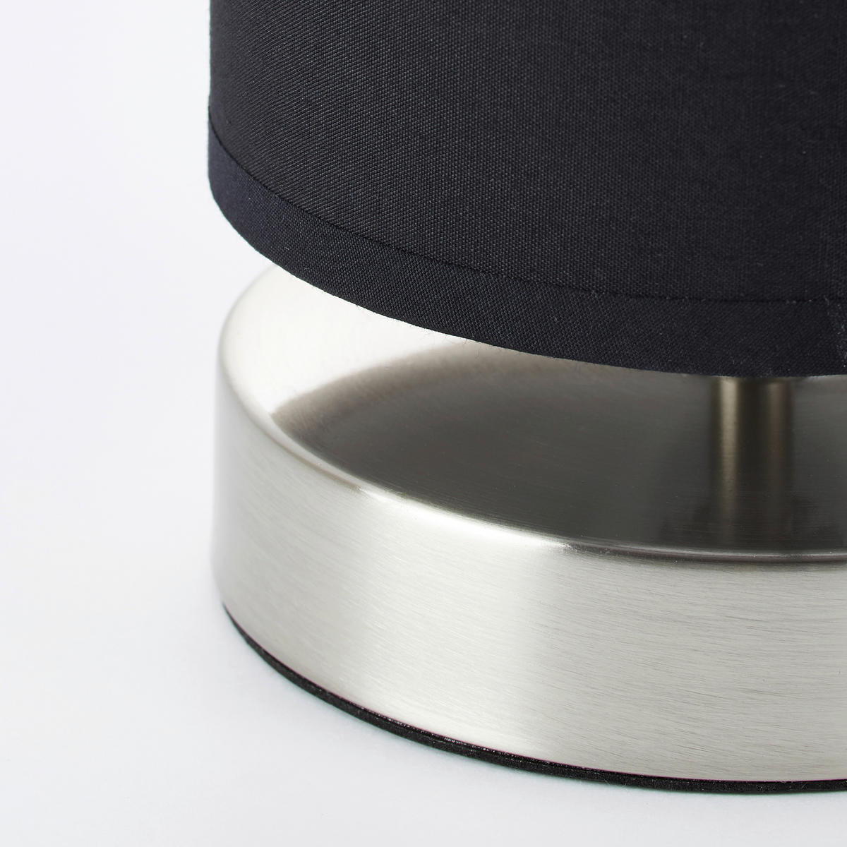 TISCHLEUCHTE 12/25,5 cm   - Silberfarben/Schwarz, KONVENTIONELL, Textil/Metall (12/25,5cm) - Brilliant