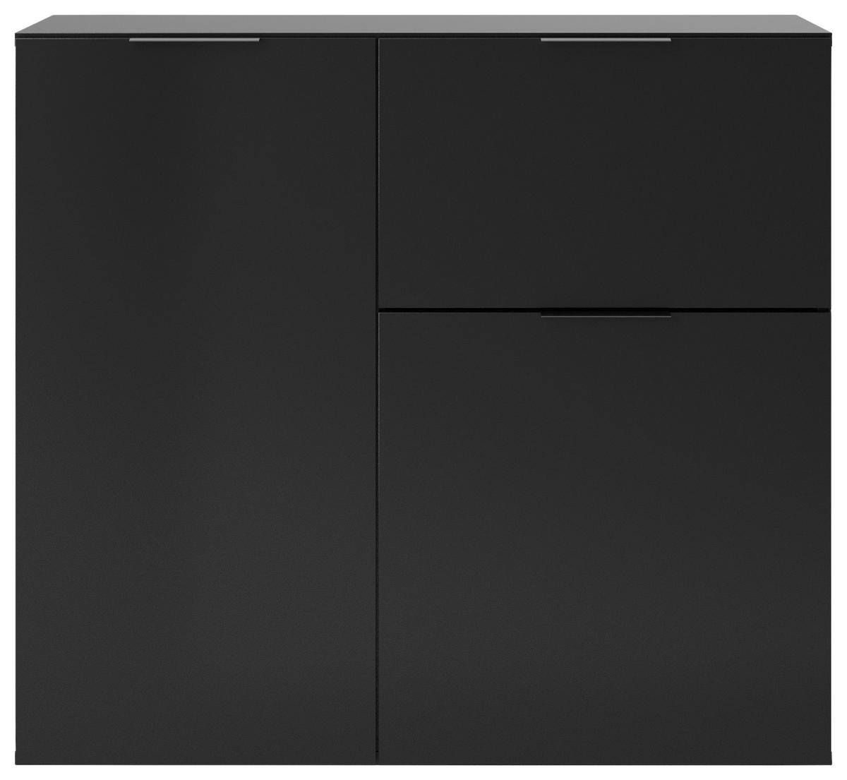 KOMMODE  in 90/80/32 cm  - Schwarz, KONVENTIONELL, Holzwerkstoff/Kunststoff (90/80/32cm) - MID.YOU