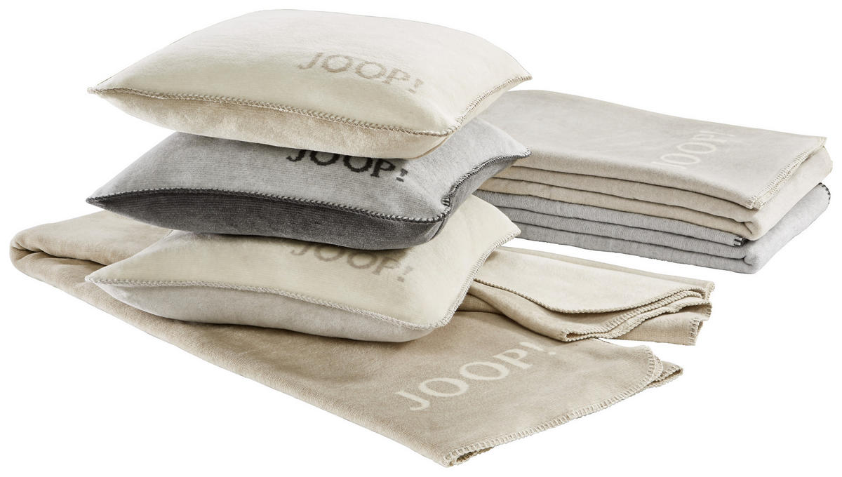 WOHNDECKE MELANGE DOUBLEFACE 150/200 cm  - Schieferfarben/Hellgrau, Design, Textil (150/200cm) - Joop!