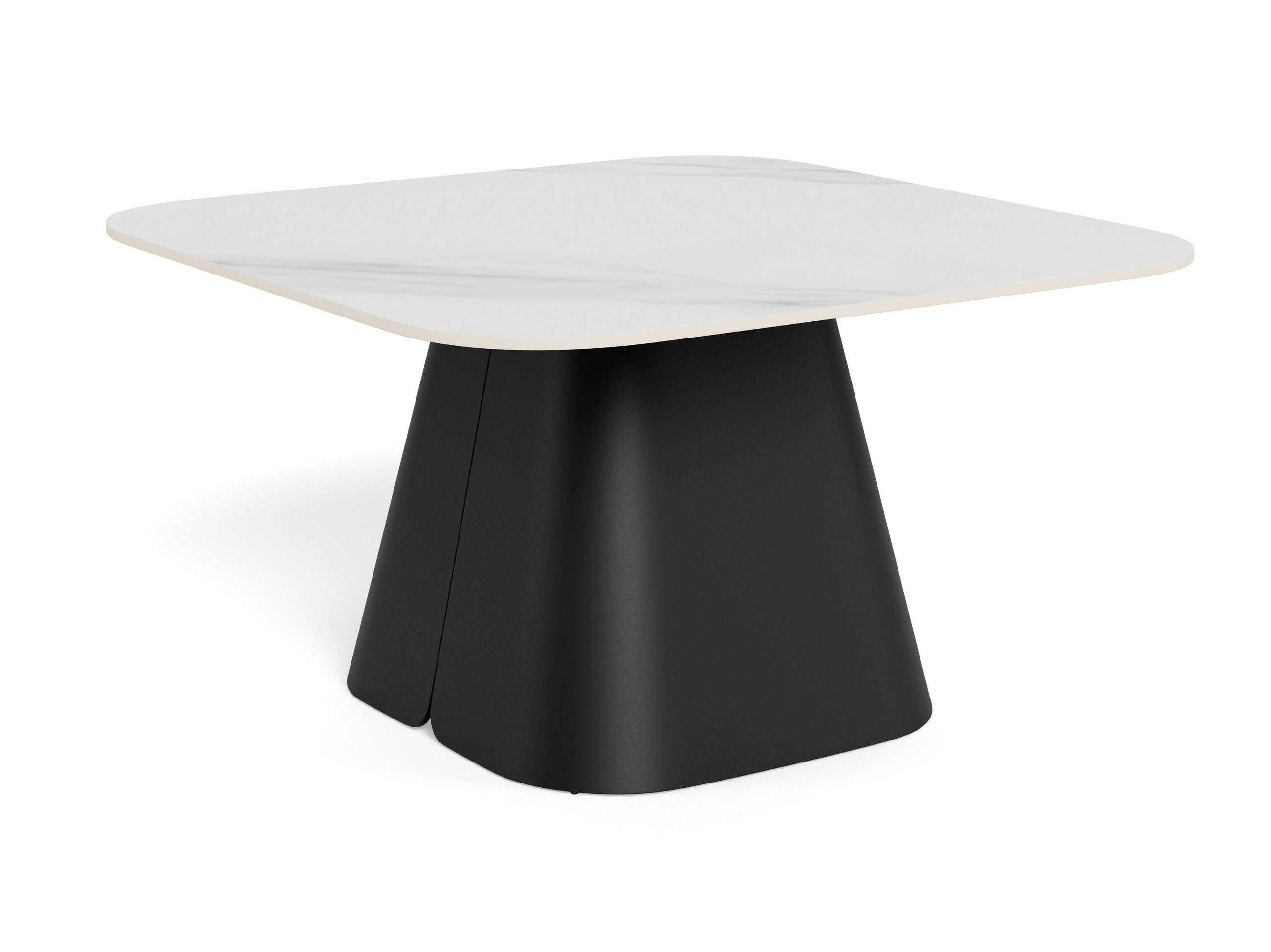 SOFFBORD i metall, keramik 80/80/45 cm  - vit/svart, Design, metall/keramik (80/80/45cm) - MID.YOU