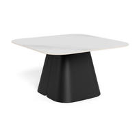 SOFFBORD i metall, keramik 80/80/45 cm  - vit/svart, Design, metall/keramik (80/80/45cm) - MID.YOU