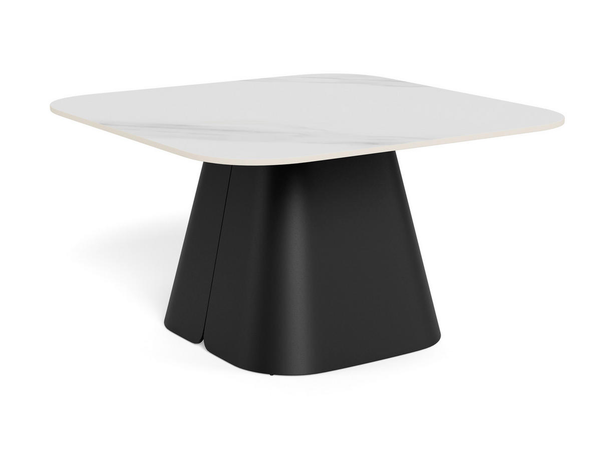 SOFFBORD i metall, keramik 80/80/45 cm  - vit/svart, Design, metall/keramik (80/80/45cm) - MID.YOU