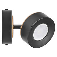 LED-STRAHLER 9/12,2/9 cm   - Schwarz, Design, Holz/Kunststoff (9/12,2/9cm) - Osram