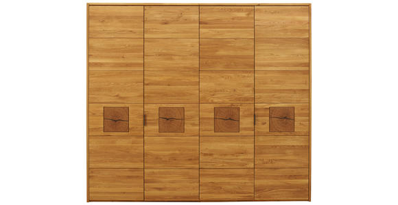 DREHTÜRENSCHRANK in Eichefarben - Eichefarben/Anthrazit, Natur, Holz/Metall (240/216/60cm) - Valnatura