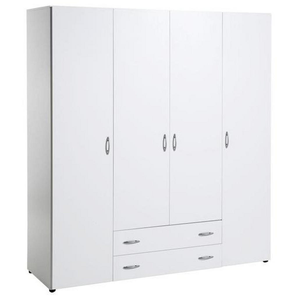 Drehtürenschrank Mit Laden 161cm Base 4, Weiß