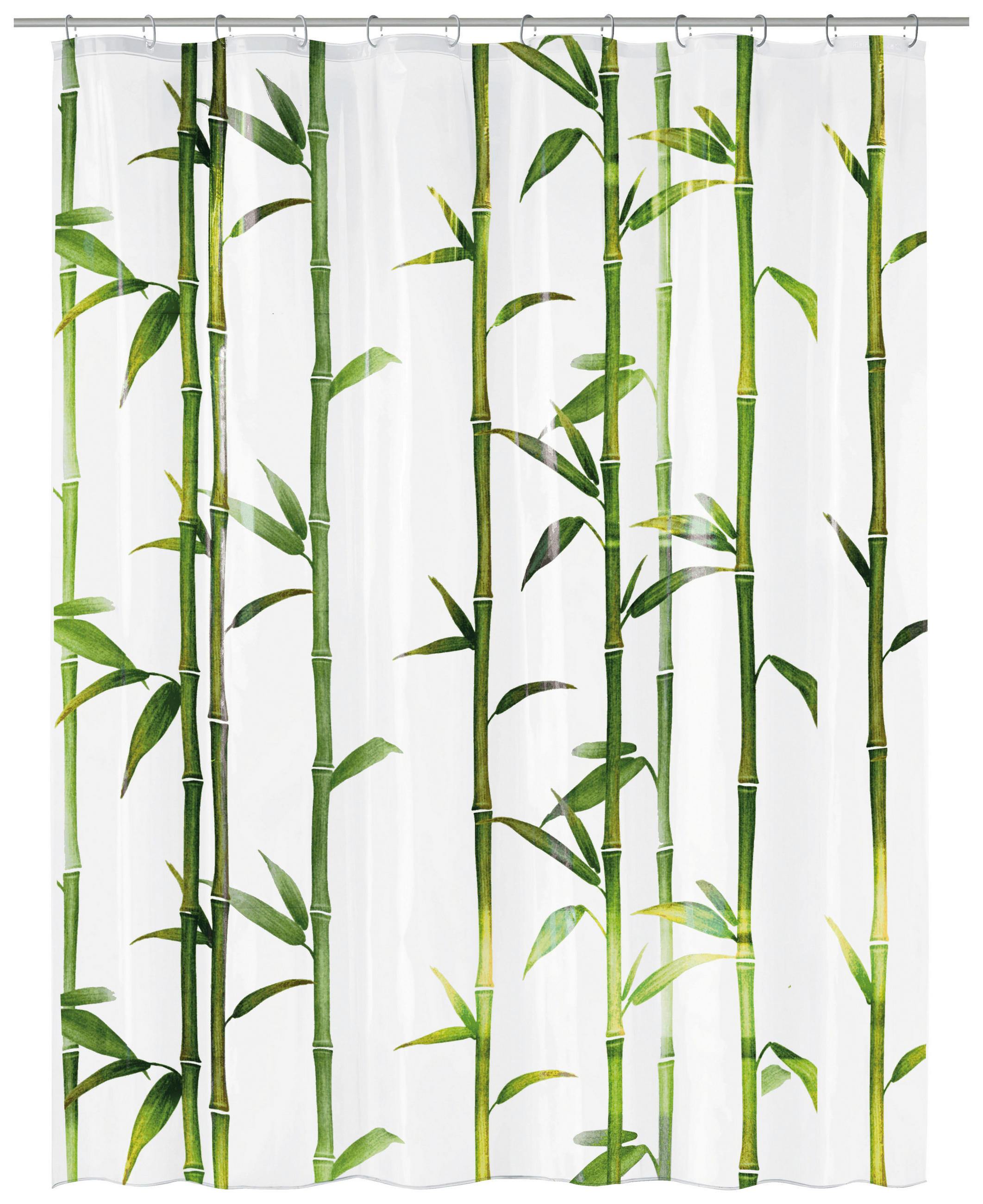 DUSCHVORHANG 180/200 cm  - Transparent/Grün, KONVENTIONELL, Kunststoff (180/200cm) - Kleine Wolke