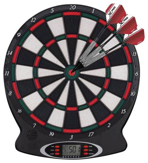 DARTSCHEIBE ELEKTRONISCH - Rot/Schwarz, KONVENTIONELL, Kunststoff (37,8/43/2cm)