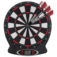 DARTSCHEIBE ELEKTRONISCH - Rot/Schwarz, KONVENTIONELL, Kunststoff (37,8/43/2cm)