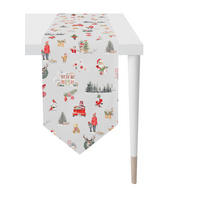 TISCHLÄUFER 32/175 cm  - Hellgrau, Design, Textil (32/175cm) - X-Mas