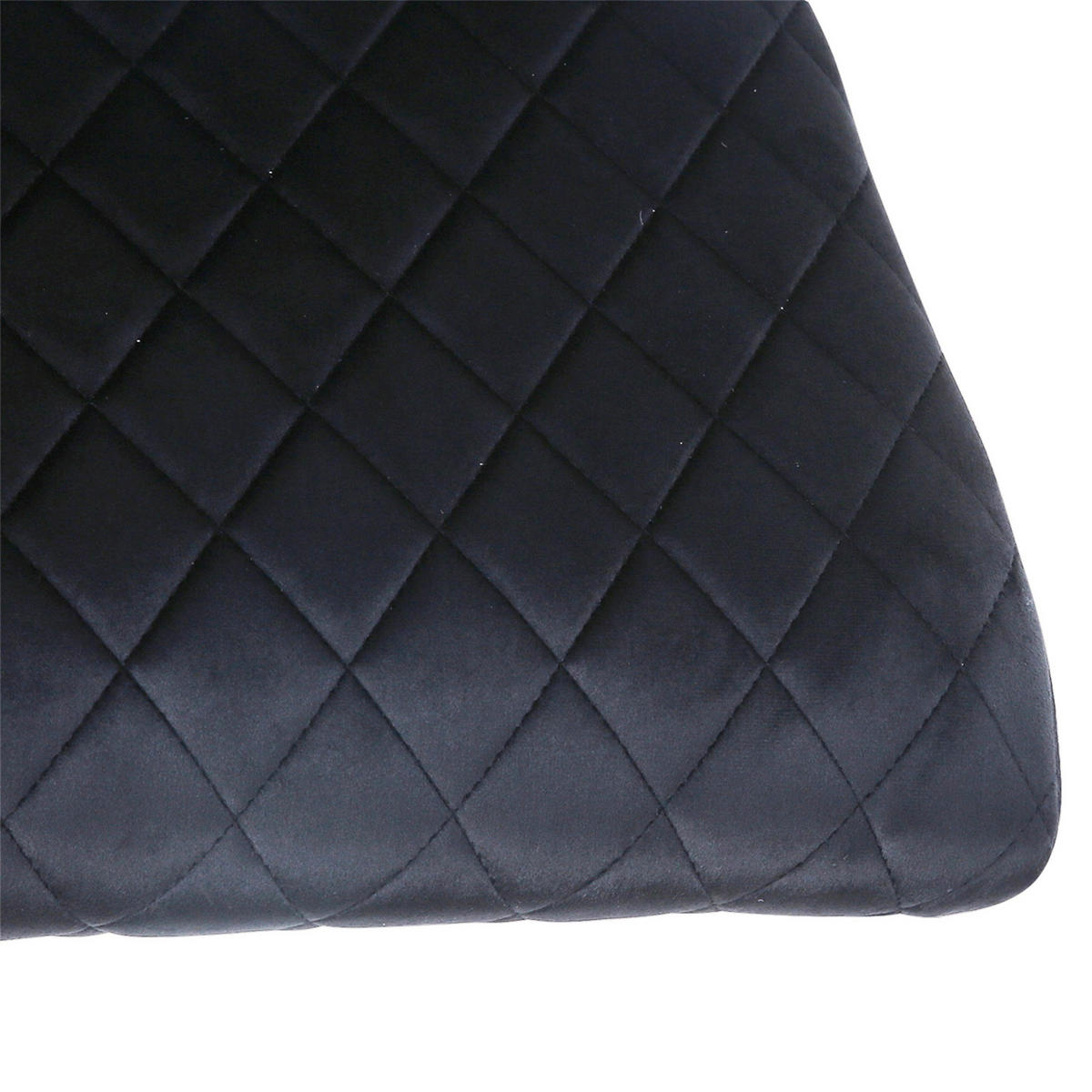 SCHWINGSTUHL-SET 2 Stück  in Eisen Samt  - Schwarz, MODERN, Textil/Metall (45/97/61cm) - MID.YOU