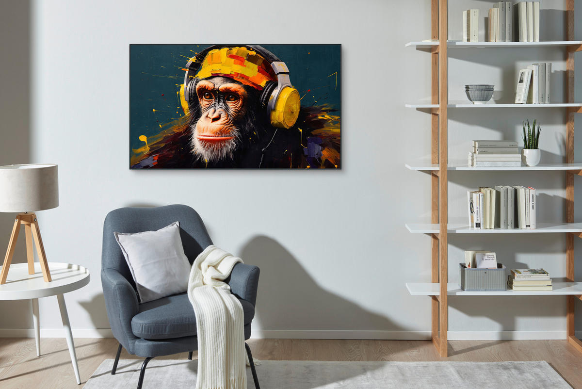 KUNSTDRUCK Tiere 120/70 cm  - Multicolor/Schwarz, Trend, Holz/Kunststoff (120/70cm) - Monee