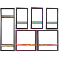 WANDREGALSET 105/75/25 cm  - Multicolor/Schwarz, Design, Holz/Metall (105/75/25cm) - MID.YOU