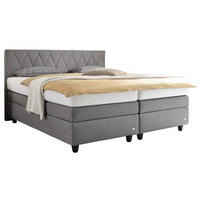 BOXSPRINGBETT 180/200 cm  in Grau  - Schwarz/Grau, Design, Kunststoff/Textil (180/200cm) - RUF Betten