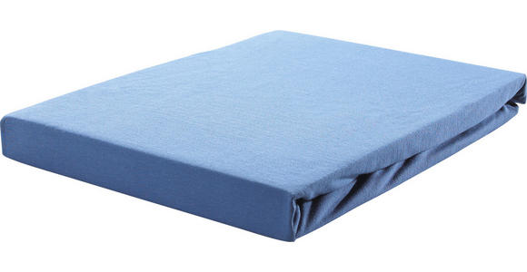 SPANNLEINTUCH 180-200/200 cm - Blau, Basics, Textil (180-200/200cm) - Novel