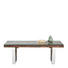 COUCHTISCH in Glas, Holz, Metall - Edelstahlfarben/Braun, Design, Glas/Holz (130/70/45cm) - Novel COUCHTISCH in Glas, Holz, Metall - Edelstahlfarben/Braun, Design, Glas/Holz (130/70/45cm) - Novel