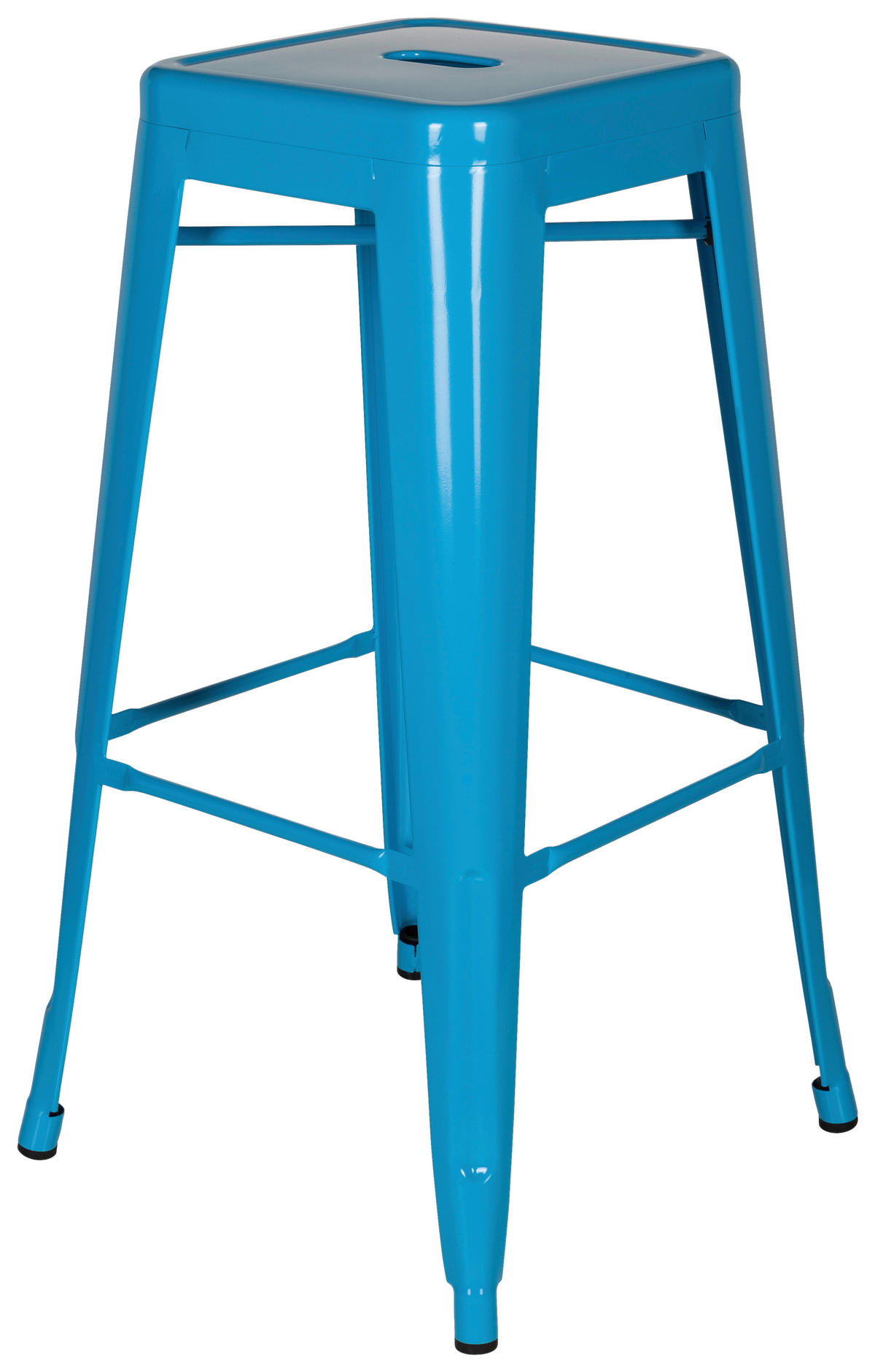 BARHOCKER Hellblau Stahl stapelbar  - Hellblau, Basics, Metall (44/77/44cm) - MID.YOU