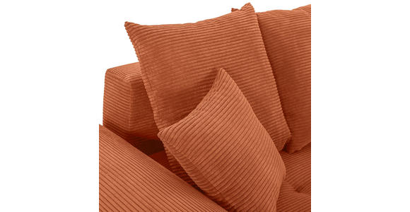 BIGSOFA Cord Rostfarben - Eichefarben/Rostfarben, KONVENTIONELL, Holz/Textil (270/72/109cm) - Carryhome
