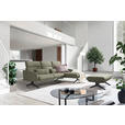 ECKSOFA in Flachgewebe Greige  259/152 cm  - Greige/Schwarz, Design, Textil/Metall (259/152cm) - Dieter Knoll