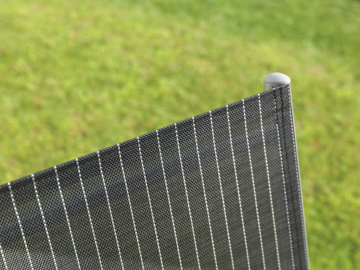 VRTNA SKLOPIVA STOLICA  crna, srebrne boje, bijela  metal, tekstil      - bijela/srebrne boje, Basics, metal/tekstil (56/106/64cm) - Ambia Garden