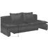 SCHLAFSOFA Dunkelgrau, Schwarz - Dunkelgrau/Schwarz, Design, Kunststoff/Textil (210/73/95cm)