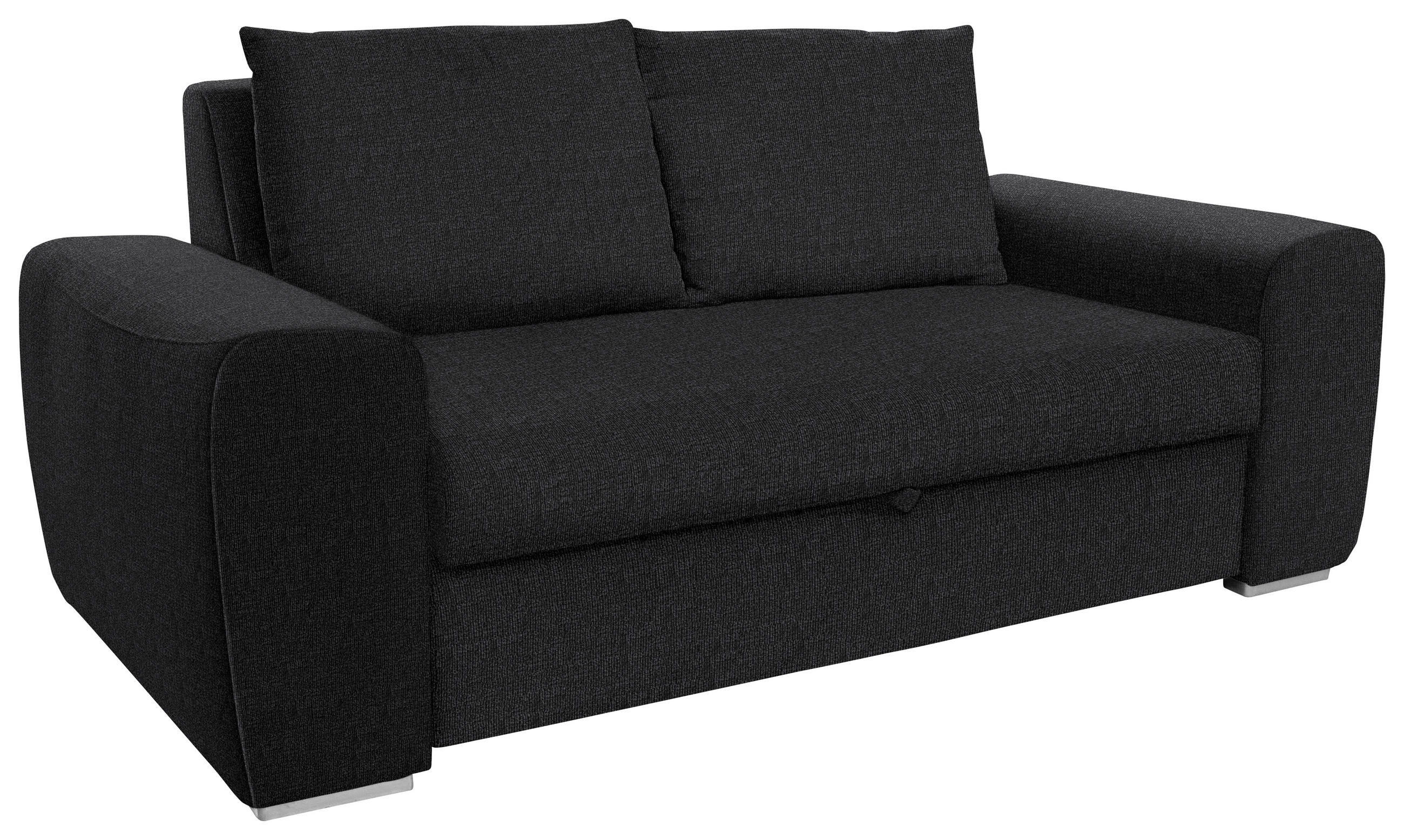 SCHLAFSOFA Anthrazit  - Chromfarben/Anthrazit, Design, Holz/Textil (199/92/97cm) - Livetastic