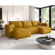 WOHNLANDSCHAFT Senfgelb Webstoff  - Senfgelb/Schwarz, MODERN, Kunststoff/Textil (350/153/68cm) - Xora